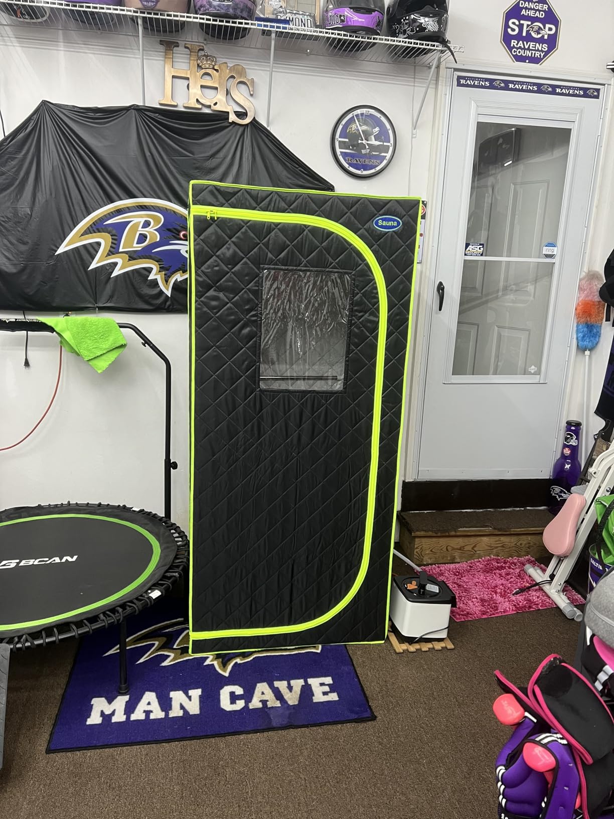 Portable Full Size Infrared Sauna for Home,Pentagonal Size Far Infrared Sauna,One Person Sauna Tent with Heating Foot Pad, Portable Chair, (L38 x W38 x H63, Grey) customer photo 2