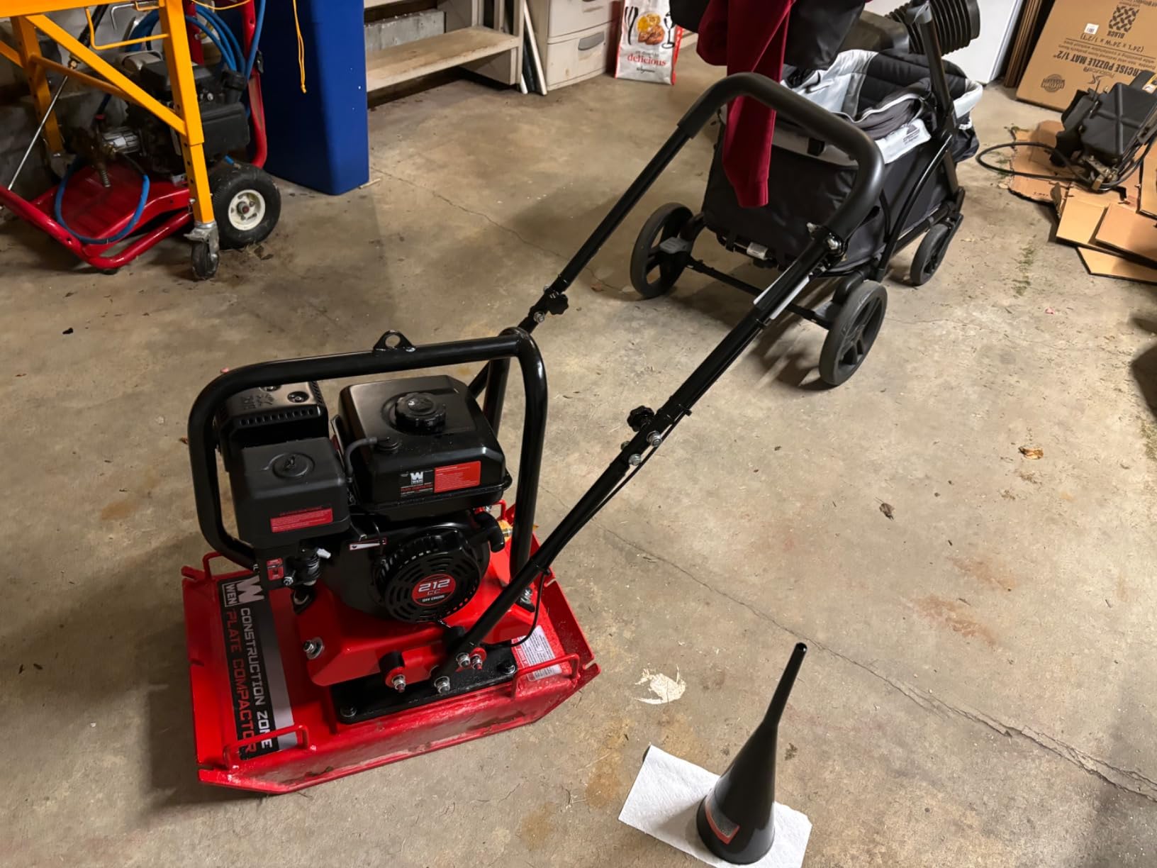 WEN 6.5HP 196cc Plate Compactor with Wheels and 3350-Pound Compaction Force (56096) customer photo 1