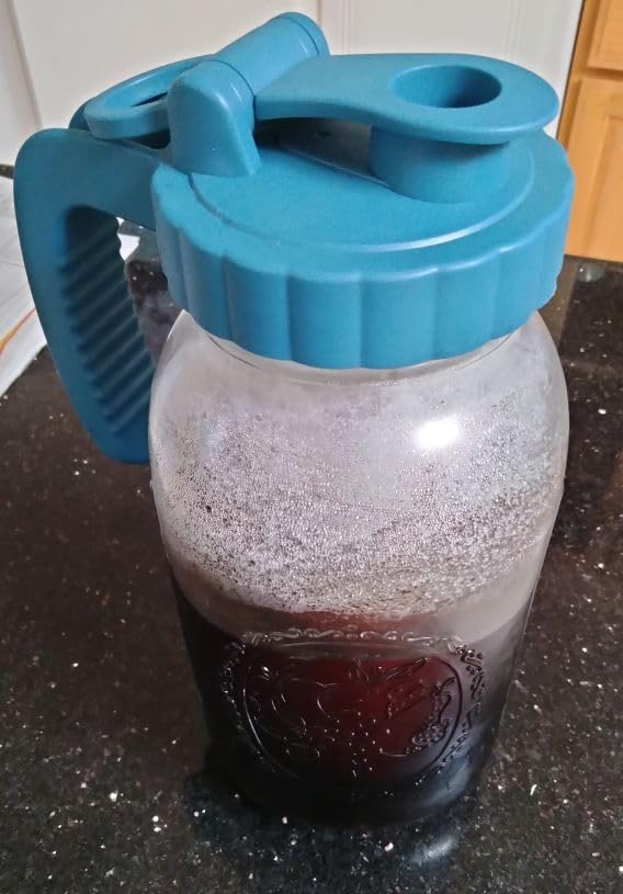 Mason Jar Pitcher With Stainless Steel Filter 64 OZ 2 Pack Wide Mouth Cold Brew Coffee Maker 2 Quart Glass water pitcher with lid Half Gallon Cold hot Tea maker For Lemonade Milk Juice Refrigerator customer photo 1