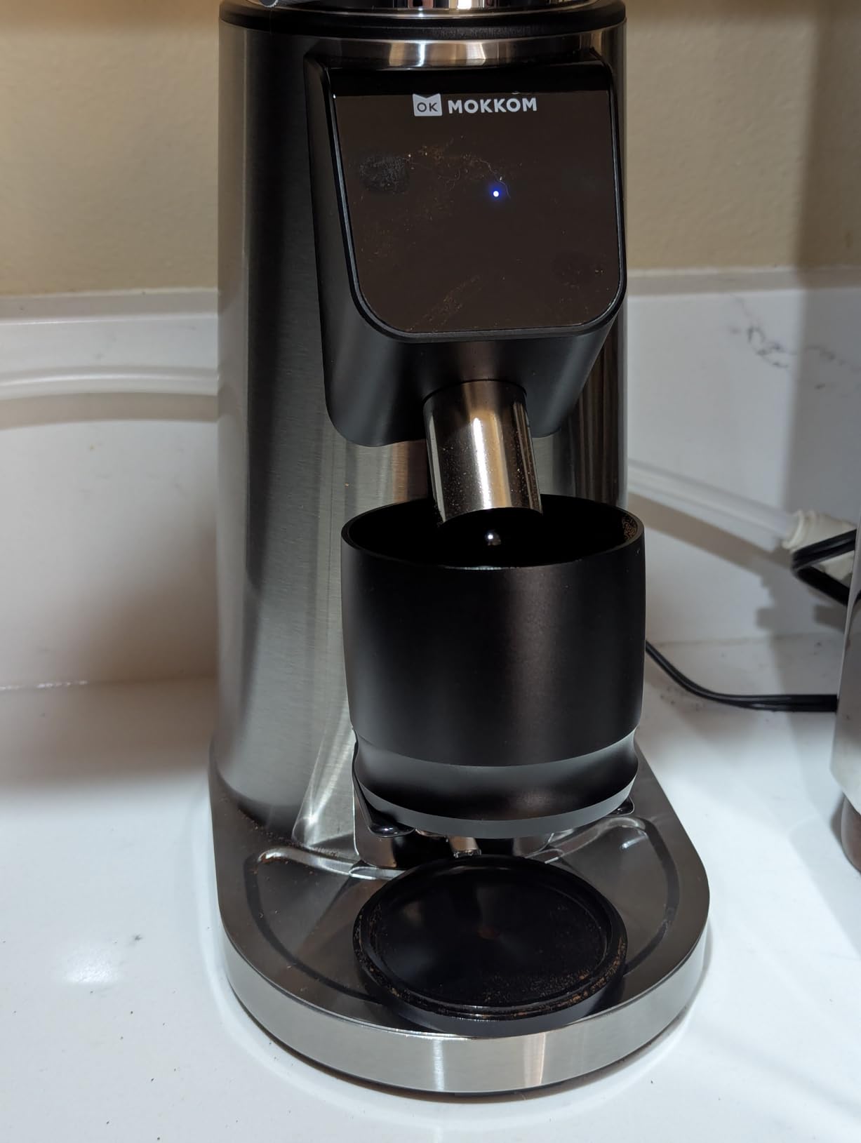 MOKKOM 64mm Flat Burr Coffee Grinder, Espresso Grinder, 100 Grind Settings | Coffee Bean Grinder with Single Dose, Anti-Static, Precision Timer, Stainless Steel Body, Espresso French Press, Pour Over customer photo 2