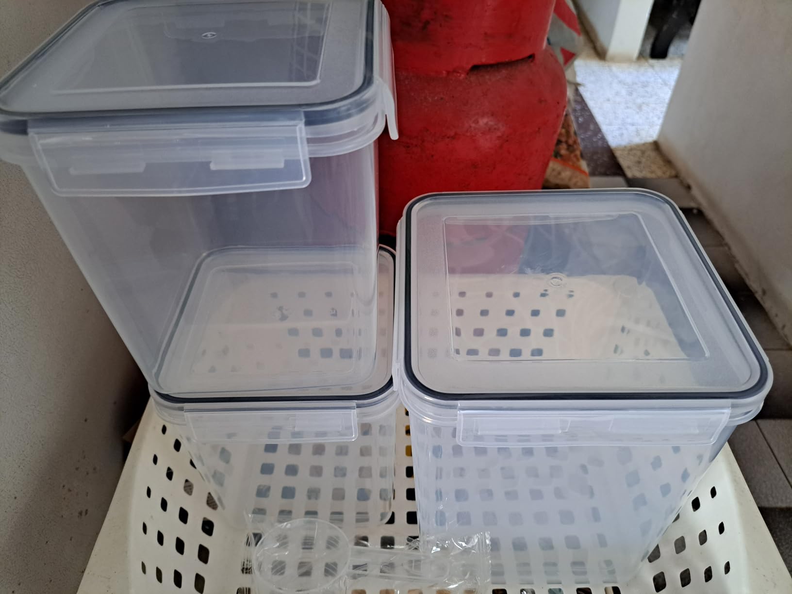 ComSaf Airtight Rice Storage Container with Lid 10Qt 2Pack, Large Capacity customer photo 1