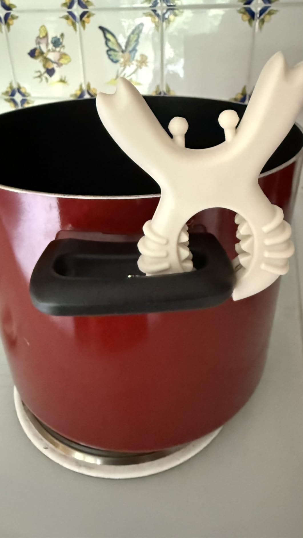 Spoon Rest, 2PCS Crab Silicone Pot Clip Rests, Steam Releaser, Anti Scalding Spatula Holders for Chopstick Saucepan Lid Kitchen Utensil customer photo 1