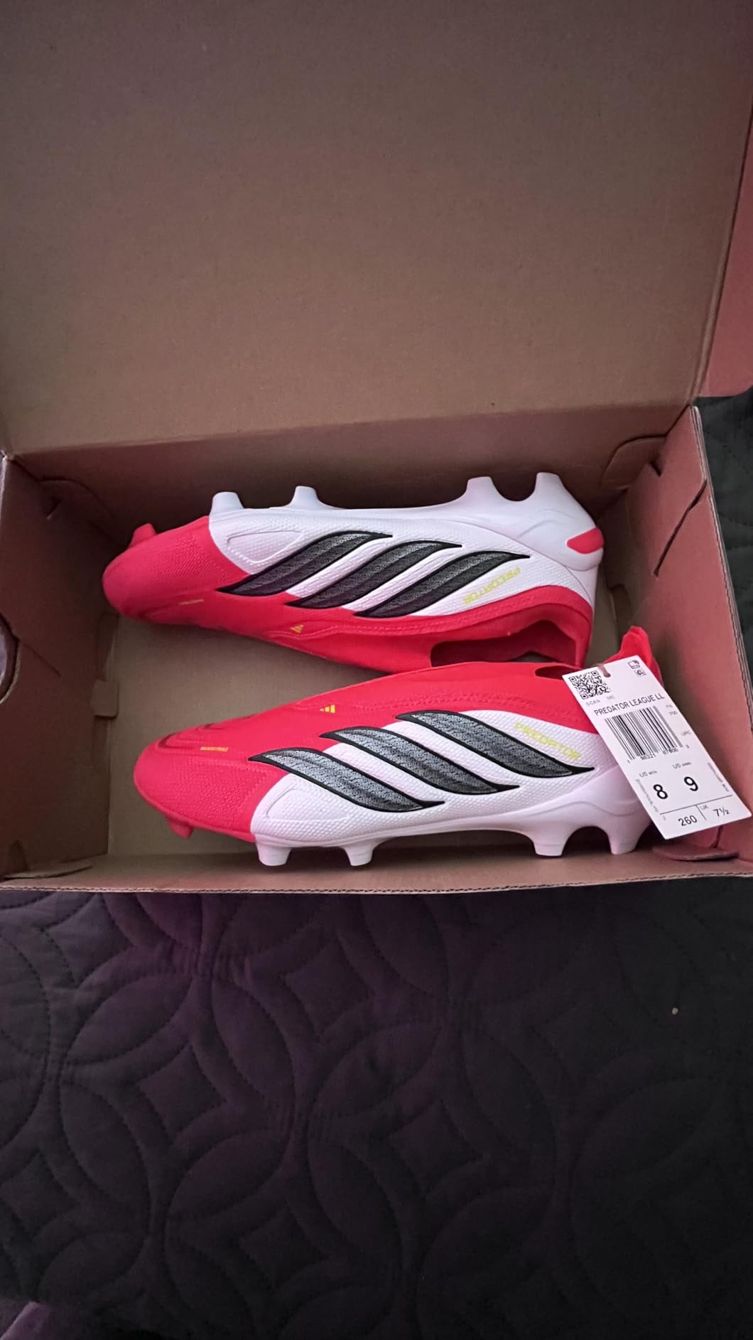 adidas League Laceless Firm Ground Soccer Cleats - Red, White customer photo 1