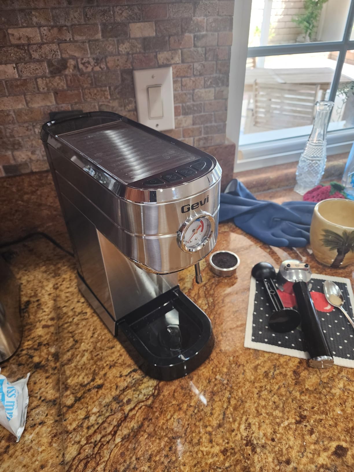 Gevi 20 Bar Compact Espresso Machine for Home, Latte and Cappuccino Coffee Maker, BPA-free, 34oz Water Tank, Built-in Pressure Gauge, Steam Wand customer photo 1