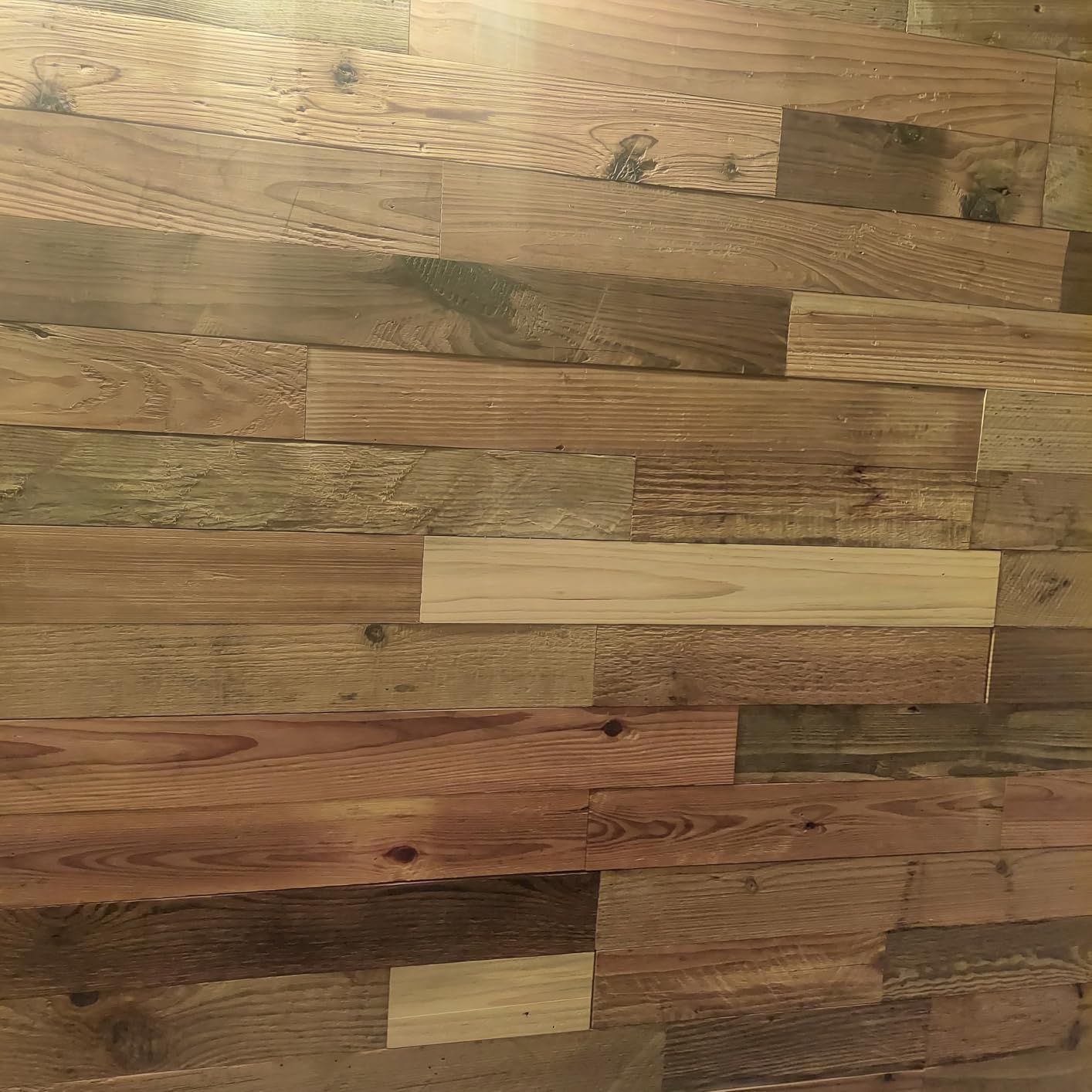 Luxdecor Reclaimed Wood Shiplap Wall Planks, 6