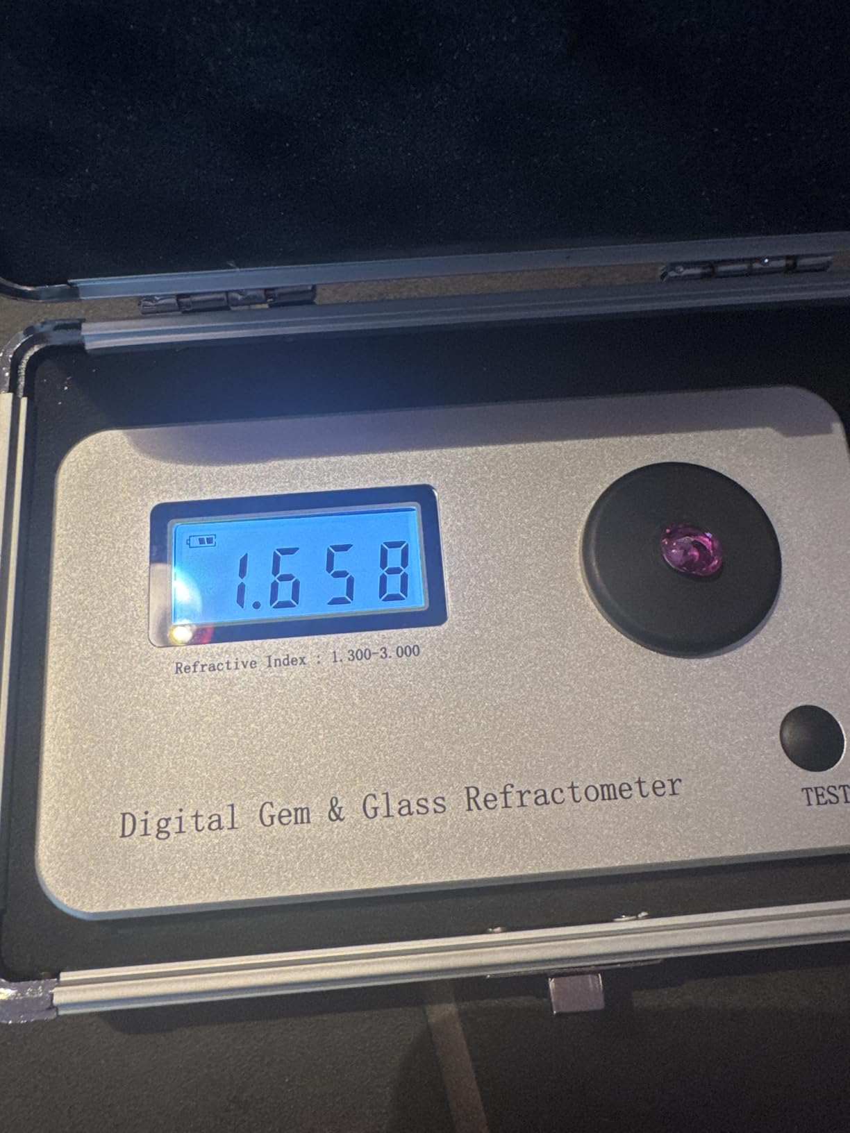 Digital Gemstone Refractometer,Professional Jewelry Tester Identification Tool,Measurement Error: ±0.005/accuracy: 0.001/refractive Index 1.300-3.000,for Jewelry, Jade, Crystal customer photo 1