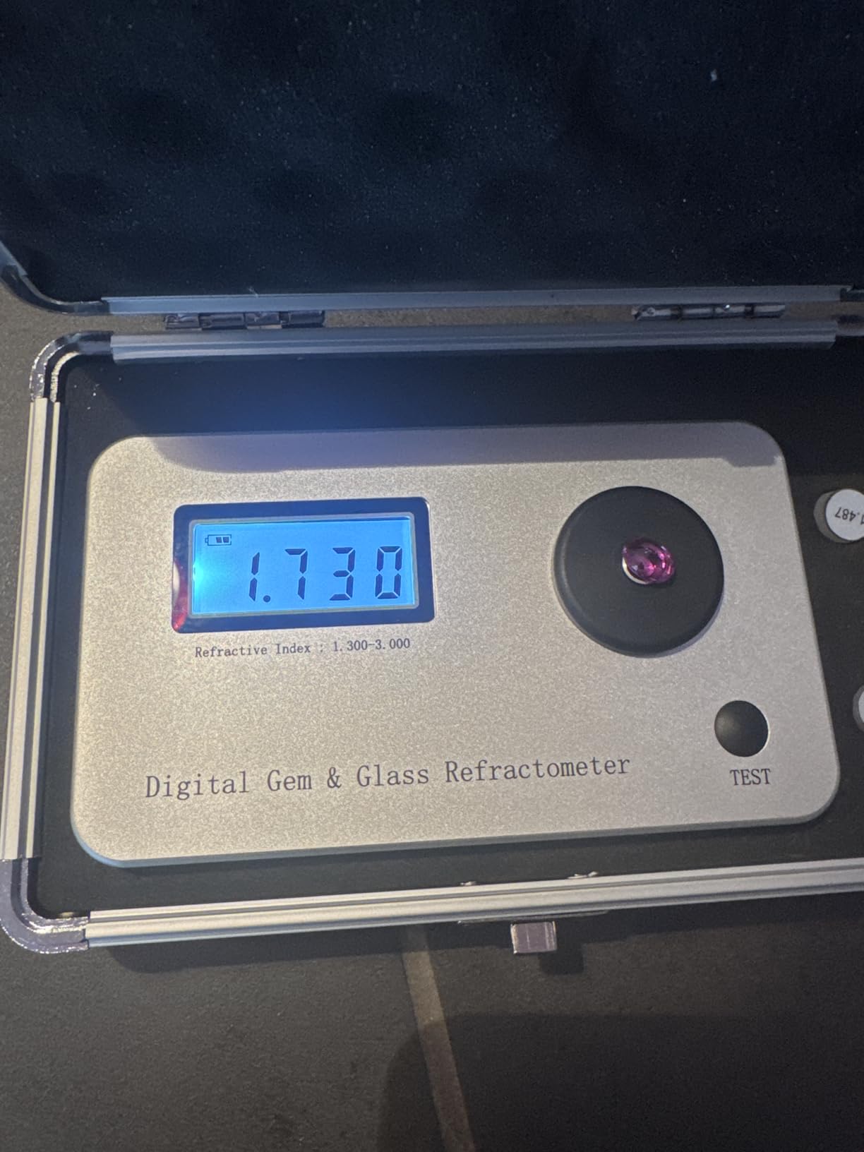Digital Gemstone Refractometer,Professional Jewelry Tester Identification Tool,Measurement Error: ±0.005/accuracy: 0.001/refractive Index 1.300-3.000,for Jewelry, Jade, Crystal customer photo 2