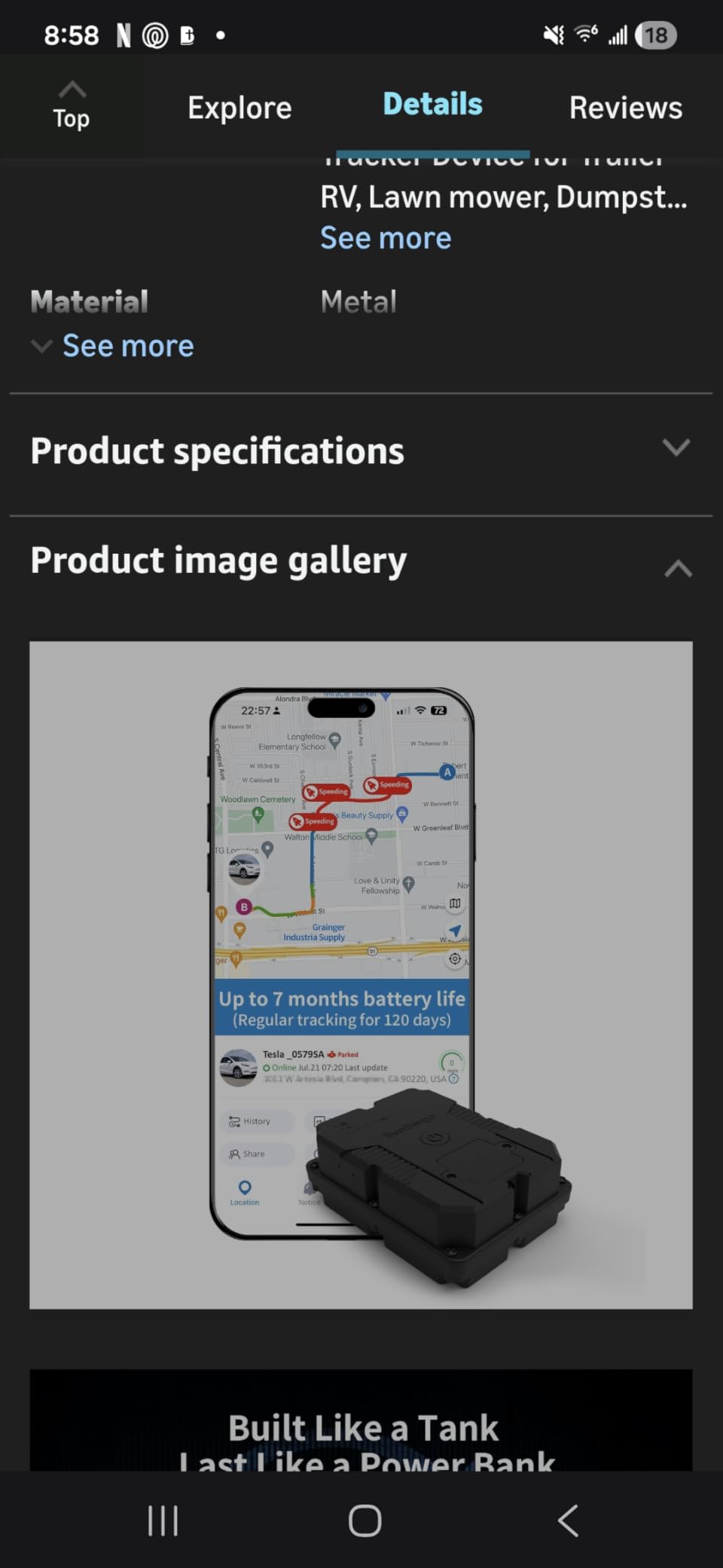 Magnetic GPS Tracker for Vehicles, Long Battery Life, 5D Free Trial customer photo 2