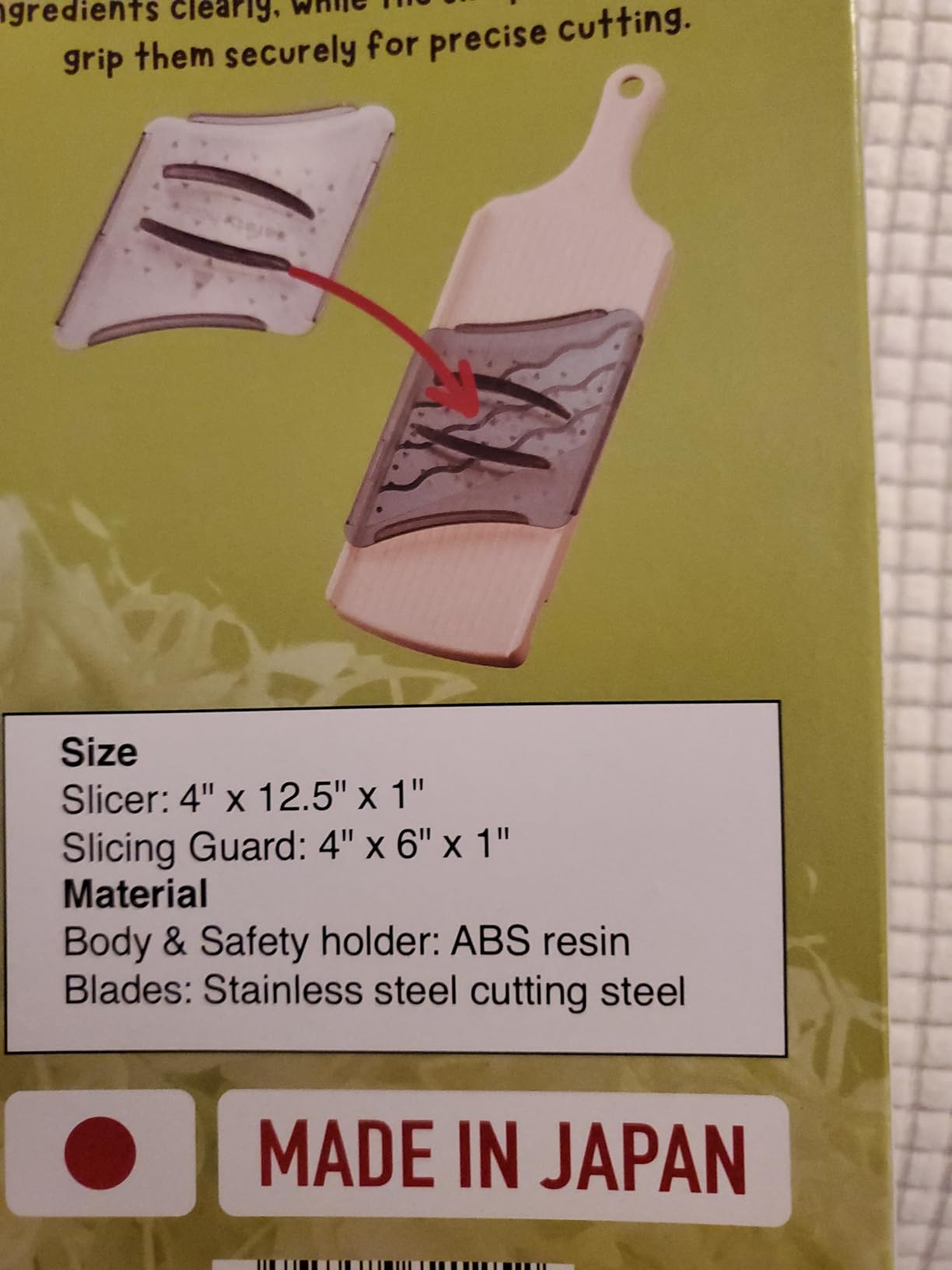 Arnest Japanese mandoline slicer Cabbage Shredder, 3-Blade Triple Wave Ultra-Thin Shredder for Tonkatsu-Style Slaw, Stainless Steel Wave Blades, Safety Holder, Easy-Rinse Clean, Made in Japan customer photo 1