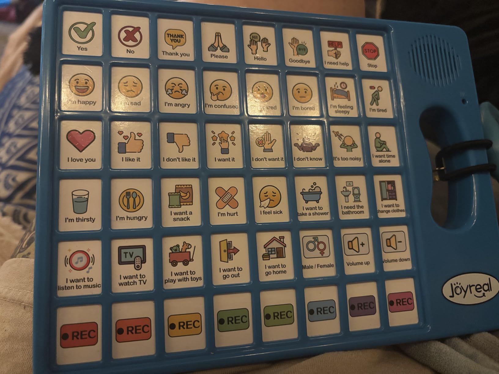 Joyreal AAC Device for Autism, Non Verbal Communication Tools for Speech Therapy & Stroke Rehab. Communication Tablet, Autism Talking Aids with 8 Programmable Buttons & Adjustable Volume customer photo 1