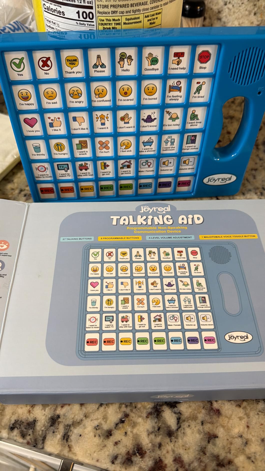 Joyreal AAC Device for Autism, Non Verbal Communication Tools for Speech Therapy & Stroke Rehab. Communication Tablet, Autism Talking Aids with 8 Programmable Buttons & Adjustable Volume customer photo 2