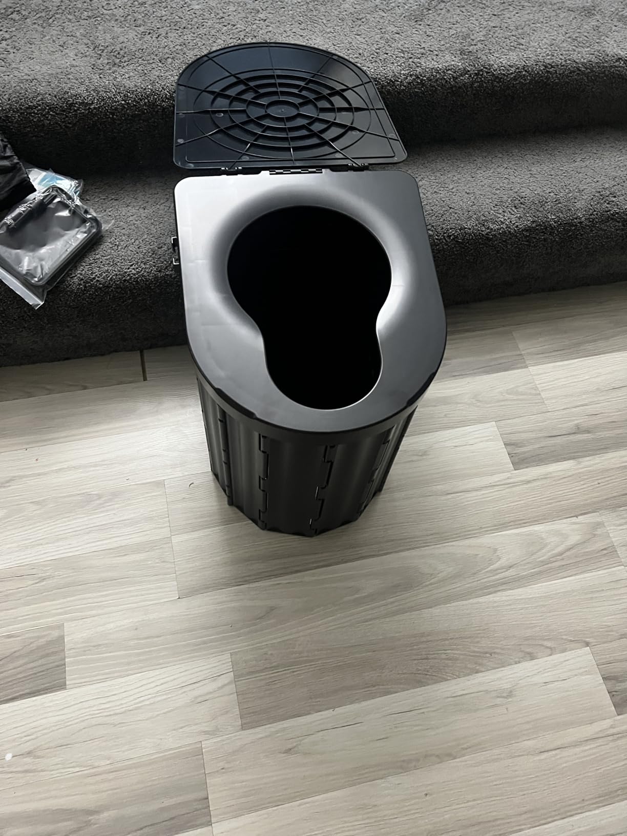 Portable Toilet with Urine Gel & Leak-Proof Bags - Odorless Camping Toilet for Adults & Kids, Outdoor Travel Potty with Ergonomic Design customer photo 2