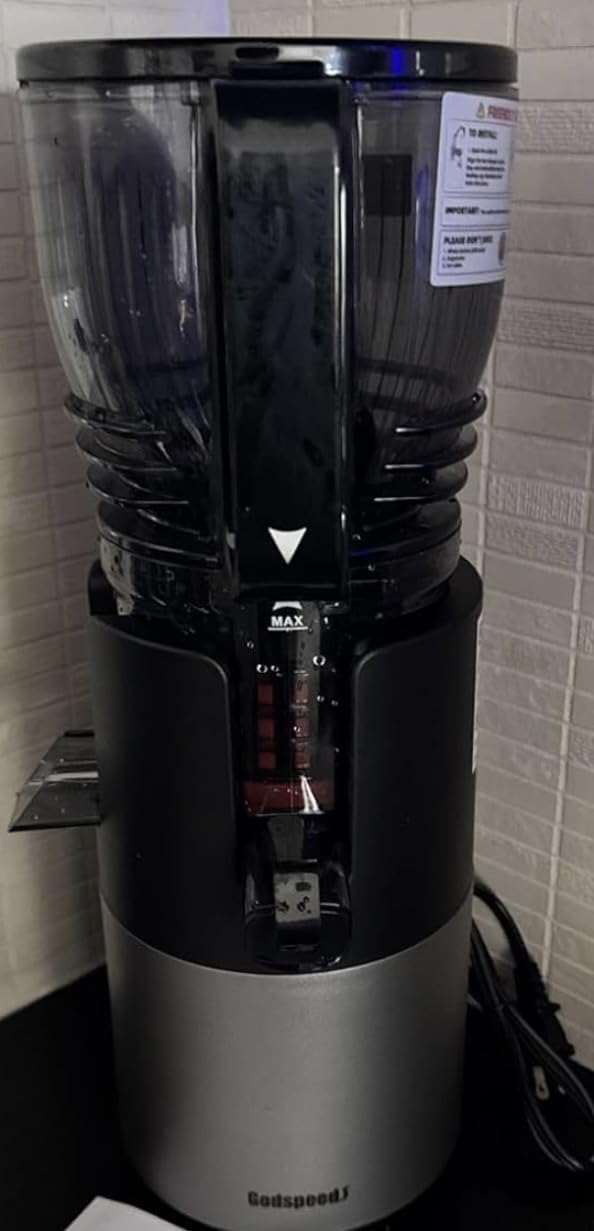 Godspeeds 6-inch Chute Cold Press Juicer Machine | Whole-fruit slow juicer cuts prep time & high juice yield & Quick-release parts for easy cleanup, 10-year warranty customer photo 1
