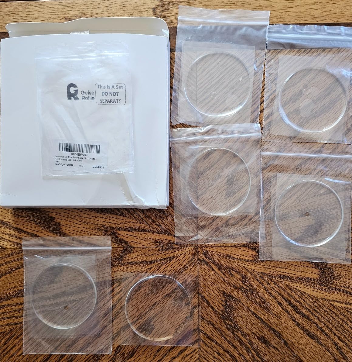 Geiserailie 6 Pcs Prosthetic Leg Pads Prosthetic Liner Patch, 4.5 Inches customer photo 1