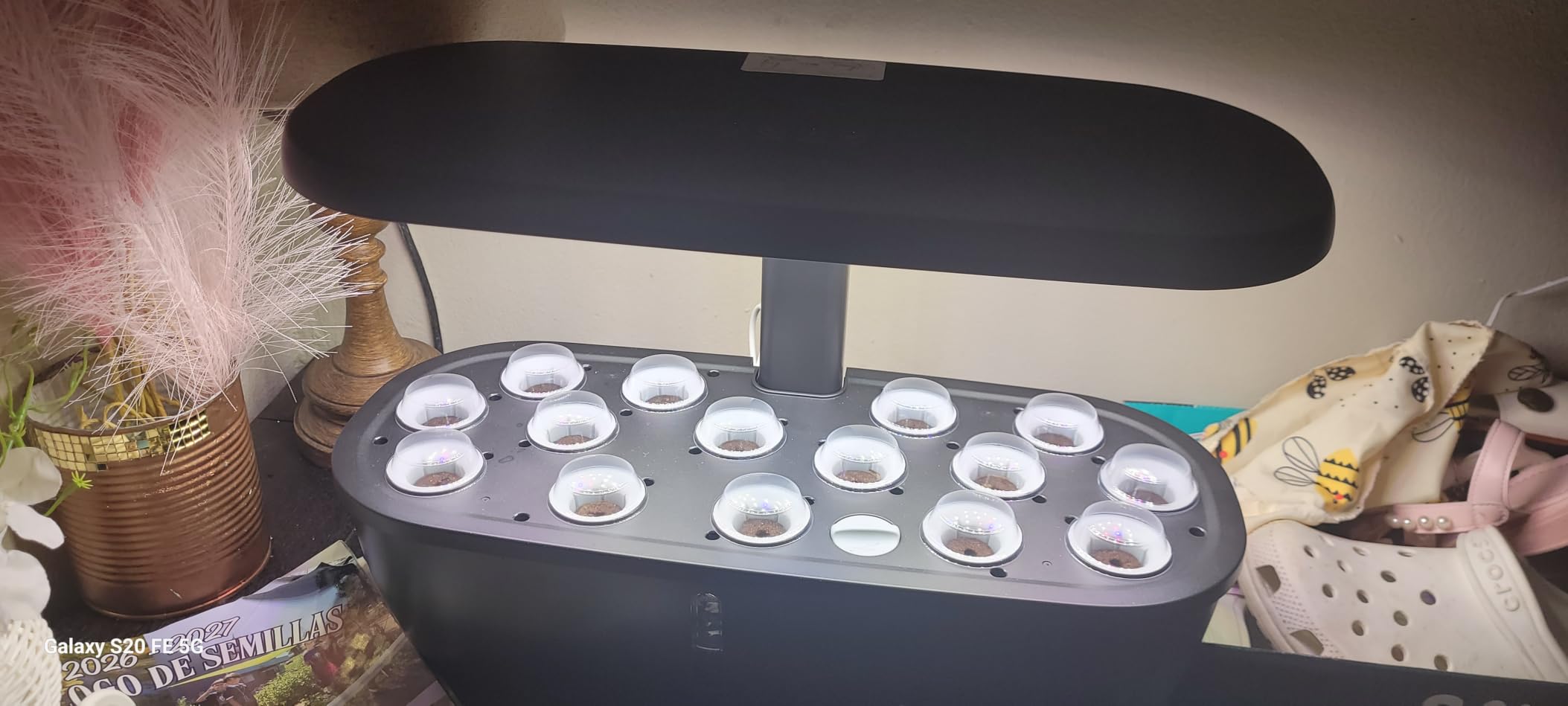 MG-15 Hydroponic Growing System Kits, Smart Indoor Garden with 24W Grow LED Light Full Spectrum, 15 Pods Herb Garden Planter Indoor Gardening for Gifts, Kitchen customer photo 2