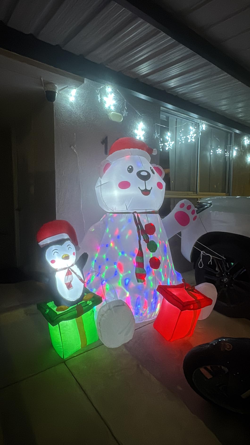 8FT Funny Christmas Inflatables Outdoor Decoration, Santa Claus Inflatables customer photo 2