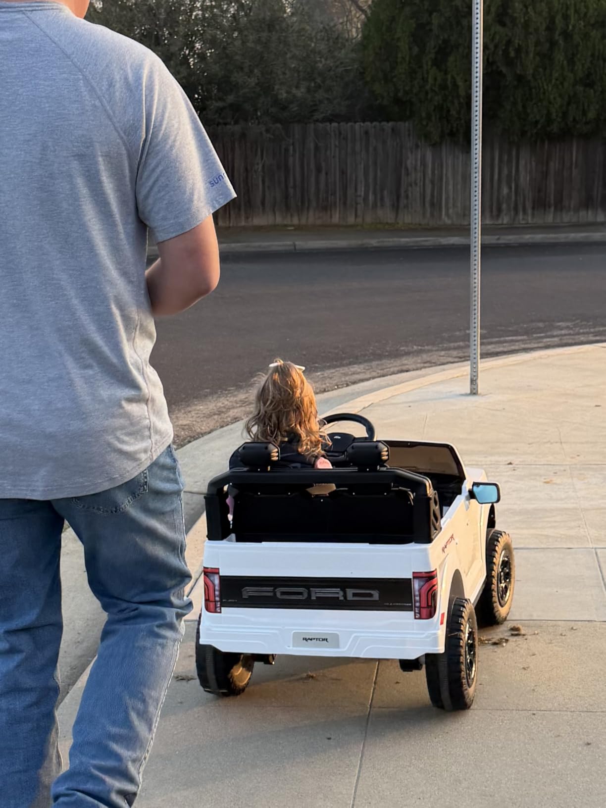 First Ride On 24V Ride on Toys for Big Kids, Licensed Ford F-150 Raptor 2 Seater Ride on Car w/Remote Control, Electric Car w/Power Pedal & Durable Wheels, LED Lights, Music, Metal Suspension (Black) customer photo 2