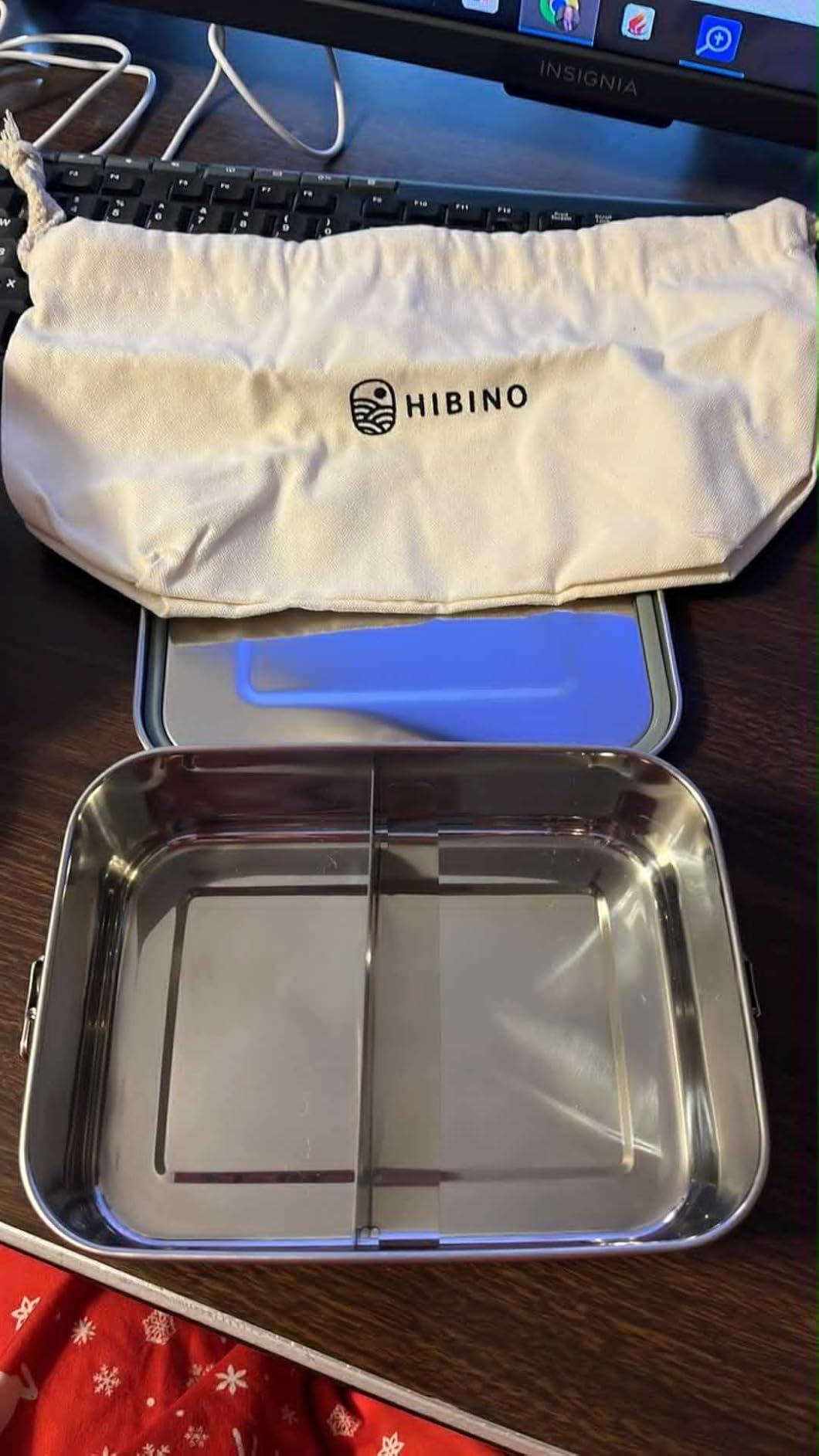 Stainless Steel Bento Box 1200ml, Leakproof for Adults, Removable Divider, Designed in Japan customer photo 2