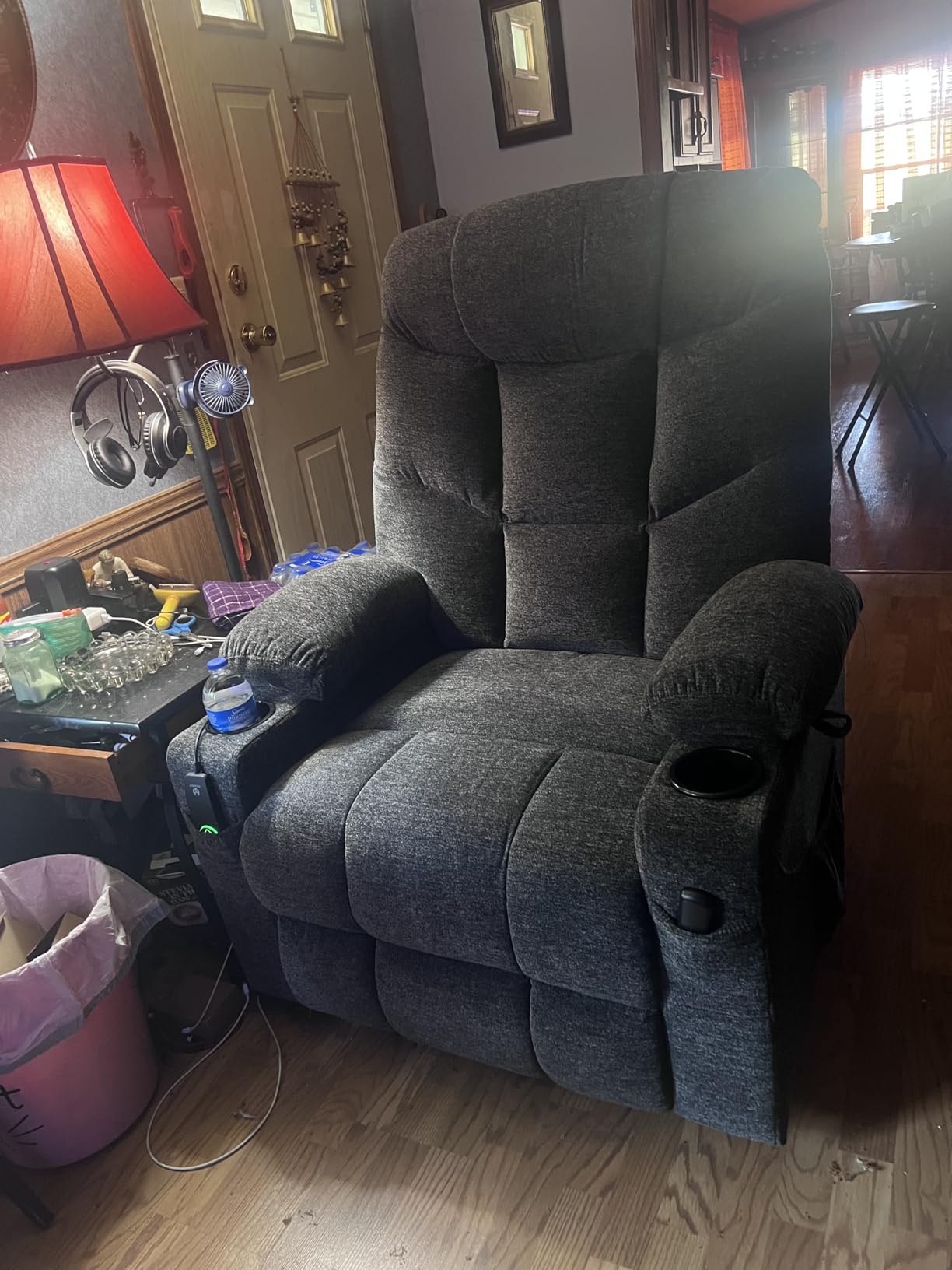 MCombo Power Lift Recliner Chair for Elderly, Fabric 7283 (Brown, Large) customer photo 1