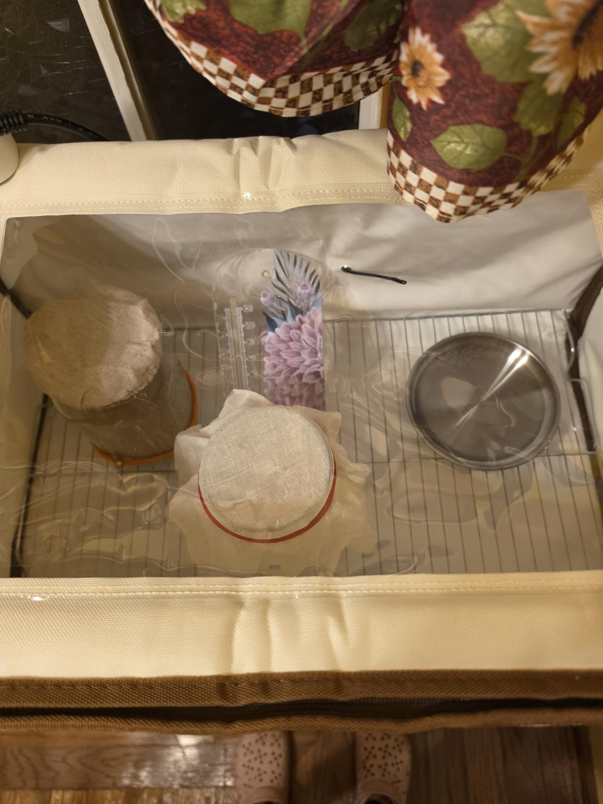 Extra Large Dough Proofing Box 50-130°F, 3-Sided Heat 24H Timer | Extra-large foldable proofing box includes 3-sided heat, 50-130°F control, beep alert and storage bag for dough and seedlings customer photo 1