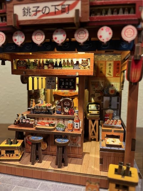 CUTEBEE Book Nook Kit - DIY Miniature House Dollhouse Kit for Adults, Gallery Bookstore customer photo 2