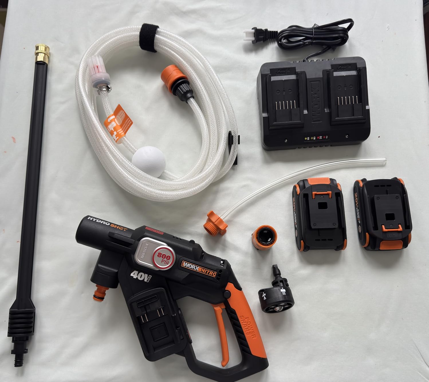 WORX Cordless Pressure Washer, 40V 800 PSI Power Washer, WG647 customer photo 1