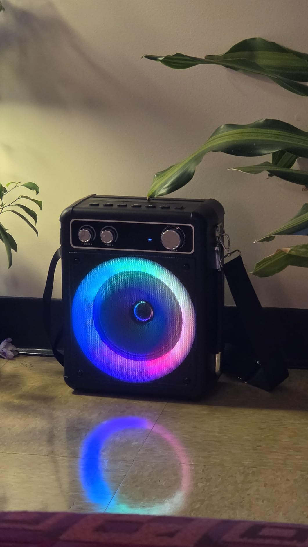 VOSOCO Karaoke Machine, Bluetooth Speaker with 3 Rechargeable Microphones customer photo 2