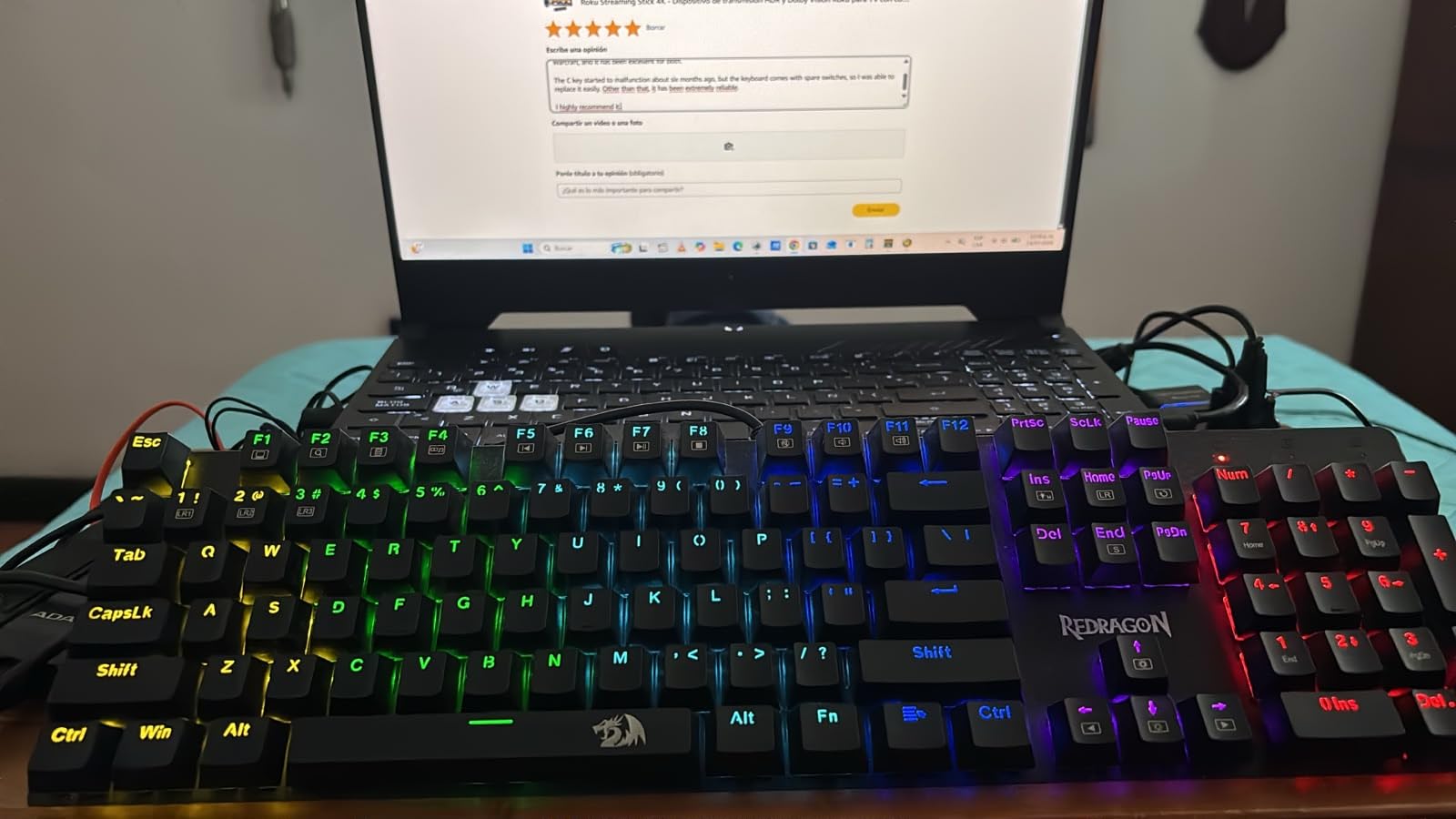 Redragon K671KS Wireless Mechanical Gaming Keyboard, Tri Mode BT/2.4G/USB-C Hot Swappable Custom Keyboard, RGB Backlit Computer Gaming Keyboards, PBT Keycaps, Programmable for PC/Tablet/MAC customer photo 2