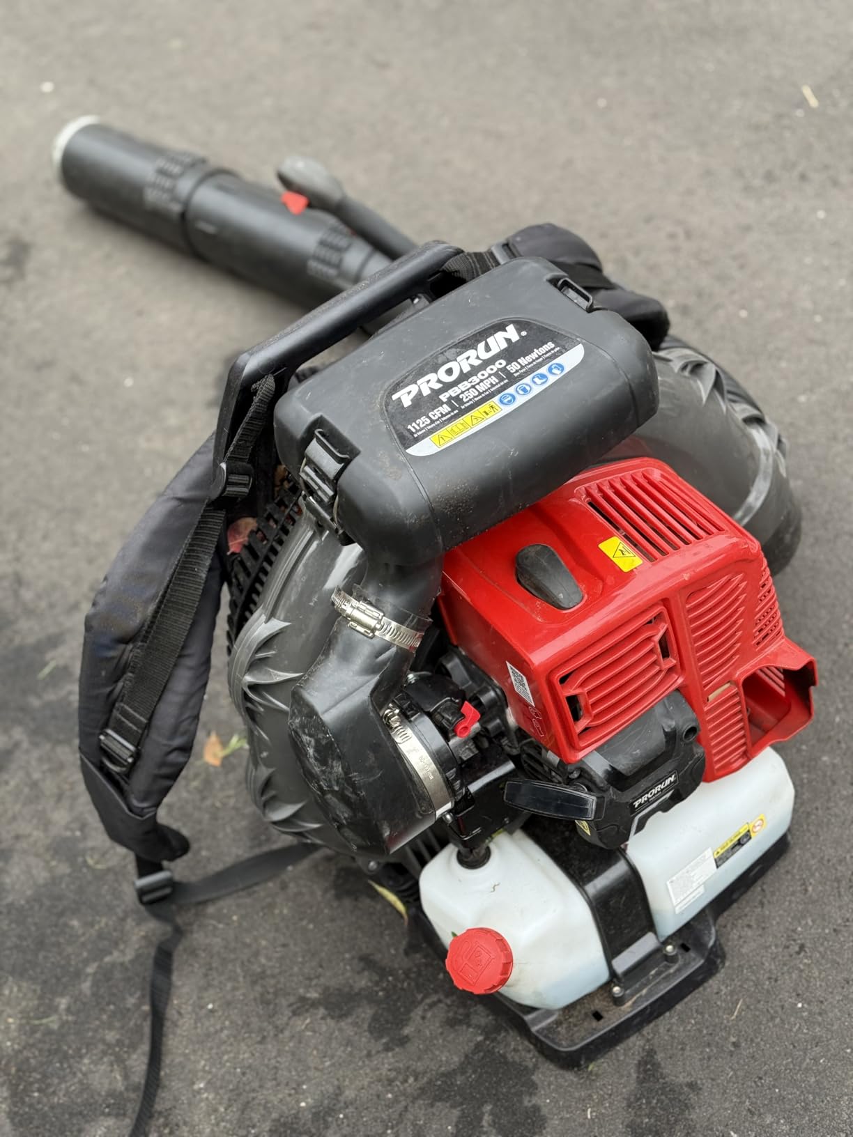 PRORUN PBB3000 Gas Backpack Leaf Blower, 79.9cc Commercial-Grade, 250 MPH, 1125 CFM, 50N, 2-Cycle Engine customer photo 2