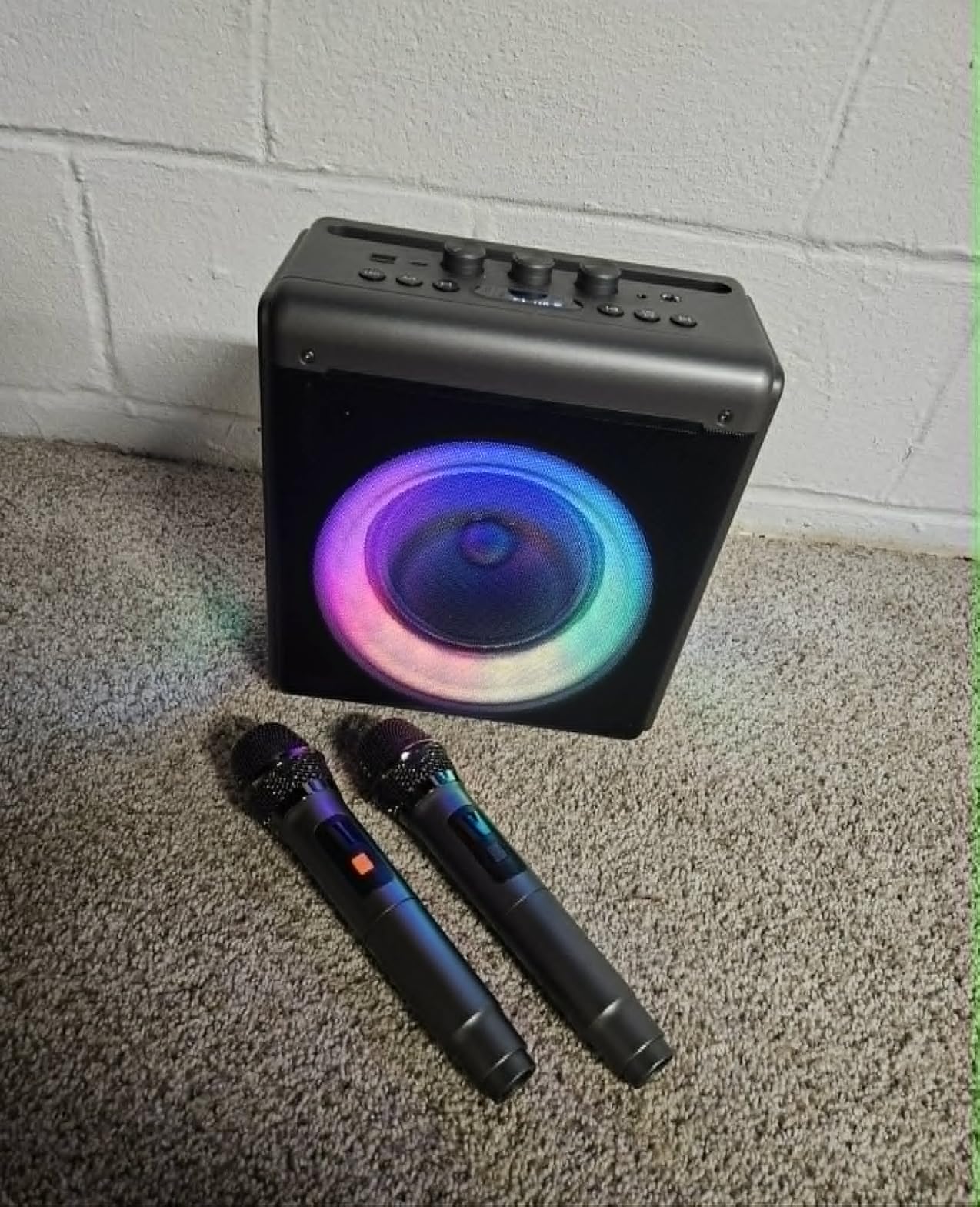 Karaoke Machine, 2 Wireless Rechargeable Microphones, 200W Speaker customer photo 2