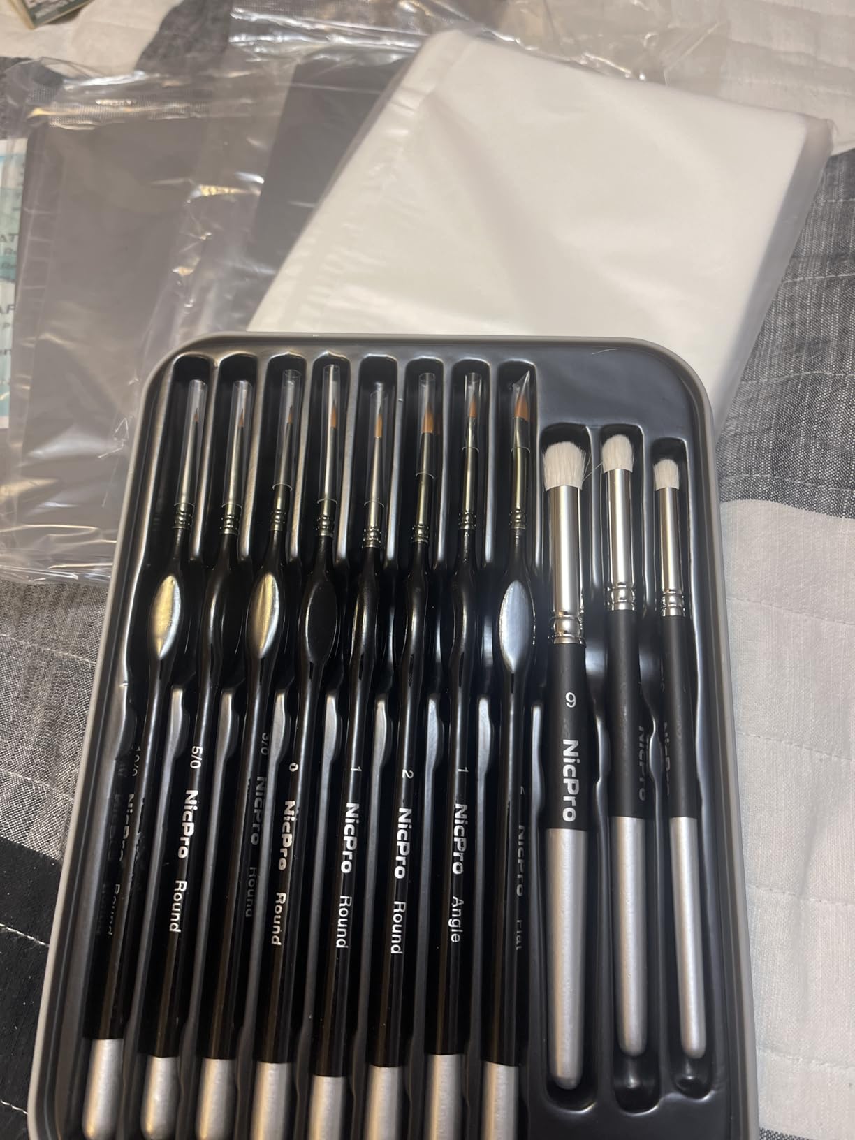 Nicpro Miniature Painting Kit with Wet Palette, Painting Handle & Brushes customer photo 1