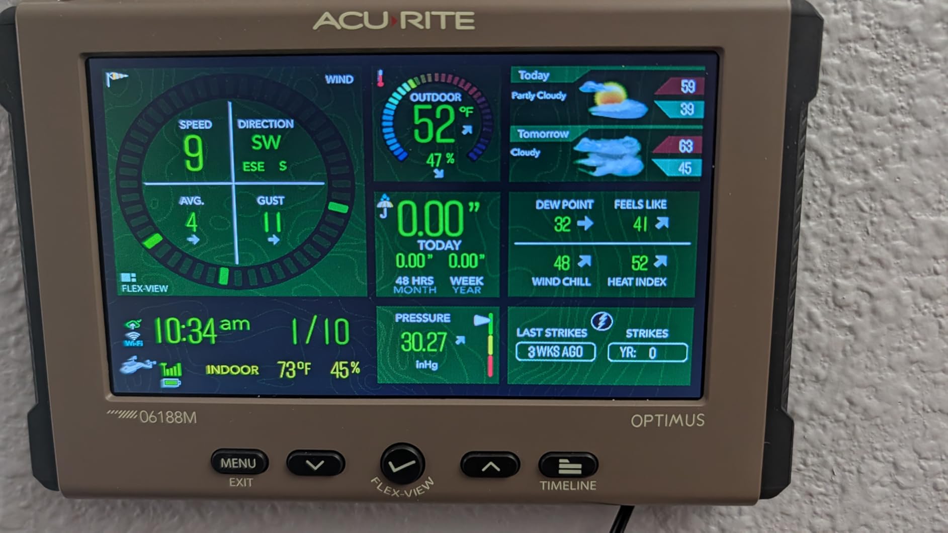 Optimus (01216MCB) Weather Station with Wi-Fi HD Display | Remotely track indoor/outdoor temperature/humidity, wind speed/direction, rainfall, and lightning with the AcuRite NOW app customer photo 1