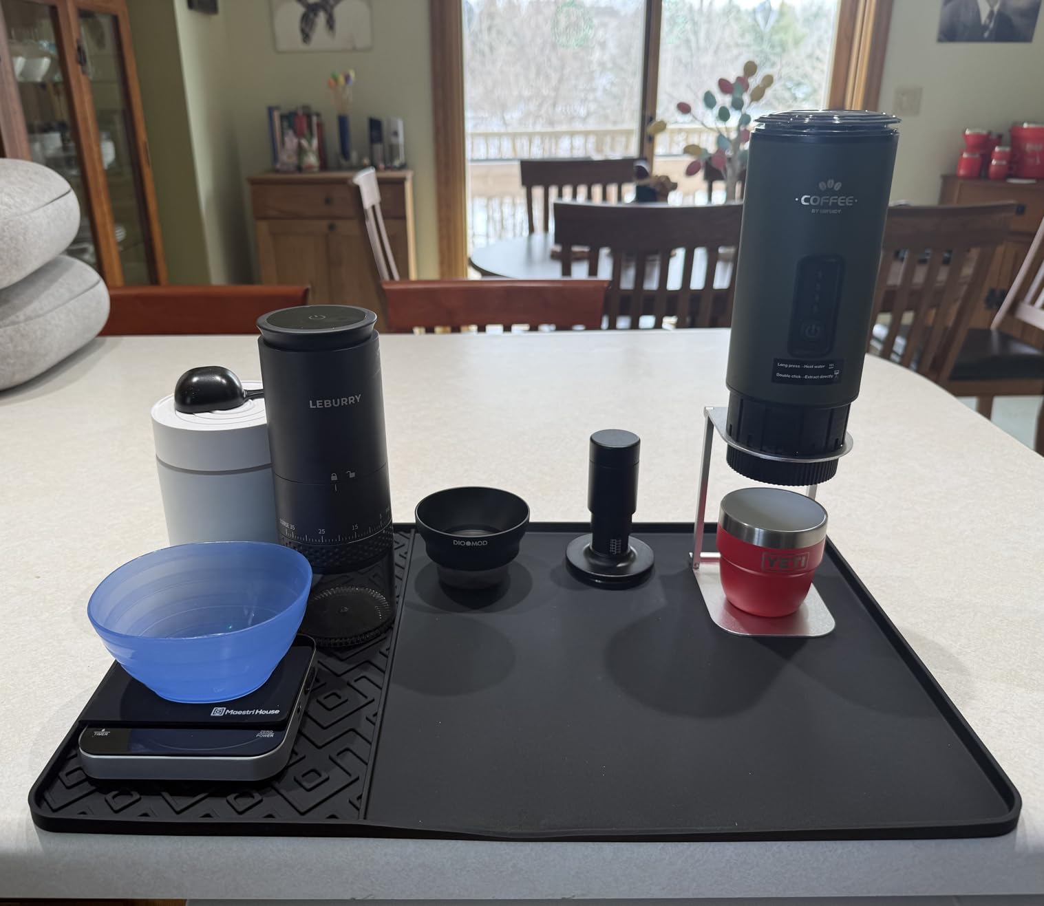 Silicone Coffee Mat with Raised Edges 19