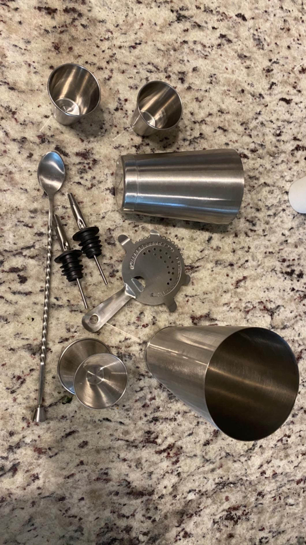 FineDine Stainless Steel Bar Set Cocktail Shaker Set Bartender Kit customer photo 2
