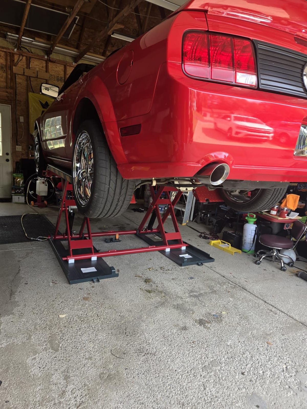 X77 7000Lbs 110V Car Lift Scissor Lift, Electric Release 39.37