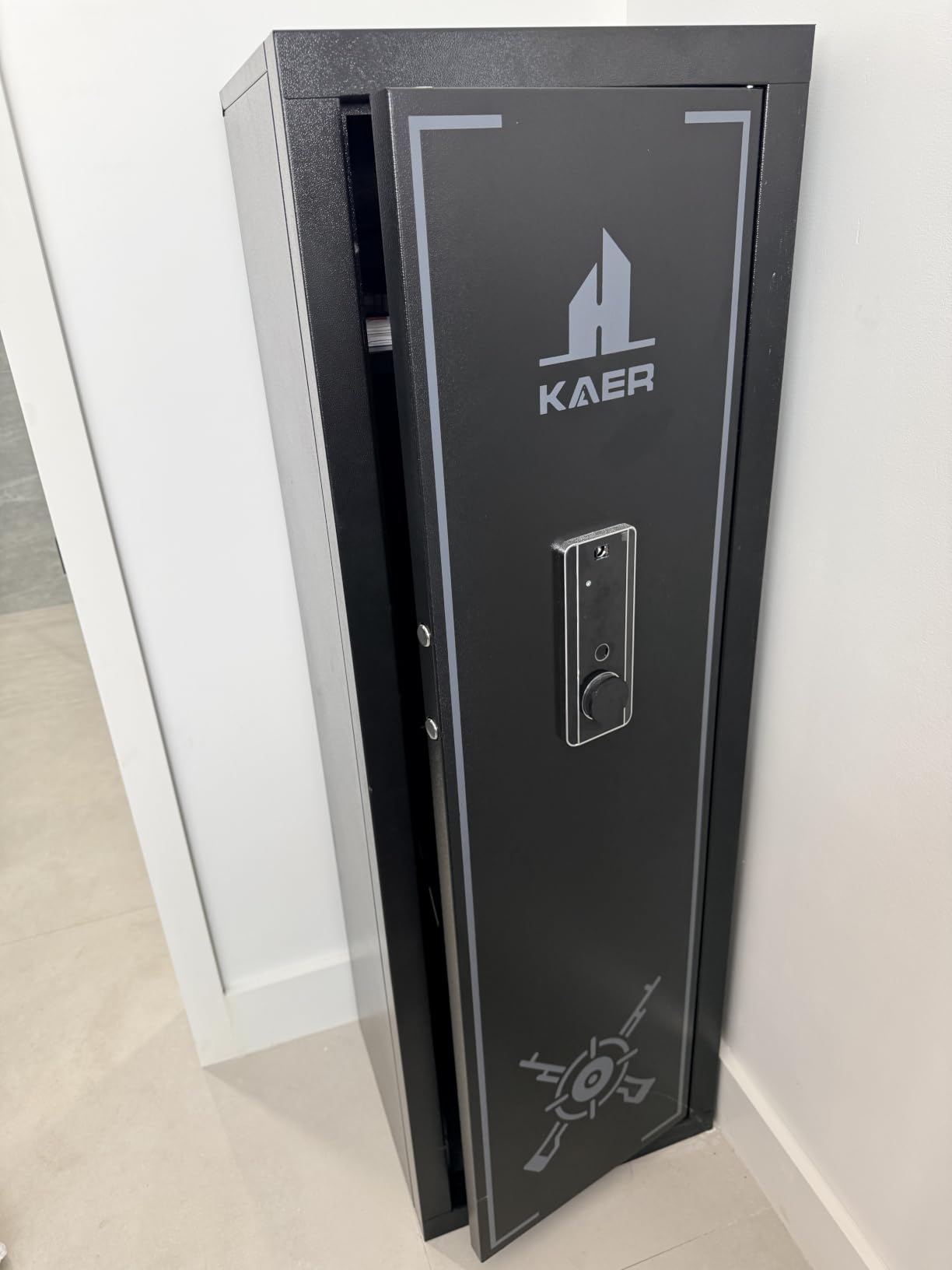 KAER Biometric Gun Safe Rifle, Gun Safes for Rifles and Pistols Holds 14-15 Firearms with Adjustable Racks & Pistol Storage, Fingerprint Keypad Lock Gun Cabinet for Home & Hunting for Enthusiasts customer photo 2