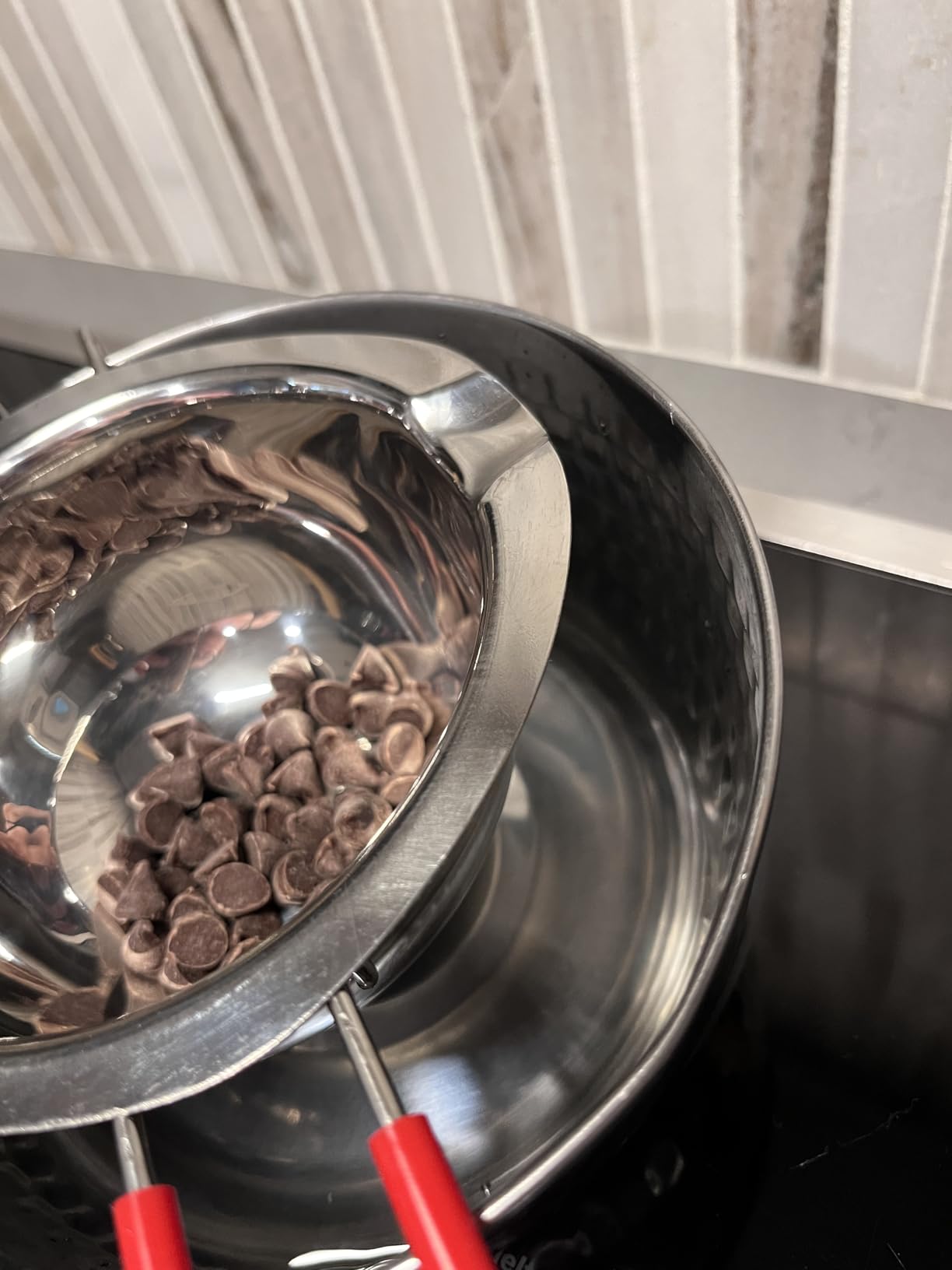 Chocolate Tempering Machine - Commercial Chocolate Melting Machine w/ 13L Capacity and 86-185℉ Temp Control, 1200W Professional Heated Chocolate Melter w/Stainless Steel Body, 110V,3 Tanks customer photo 2