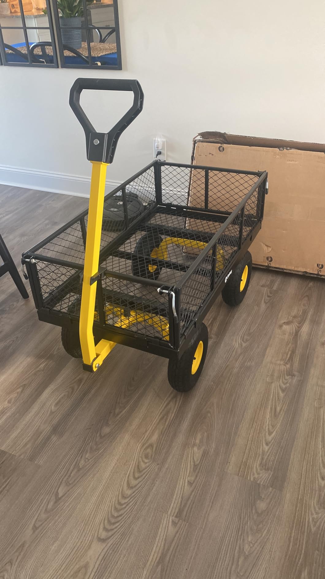 Sekey 12 Cu Ft Steel Garden Cart, 1600 lb Capacity, Towable Handle customer photo 1