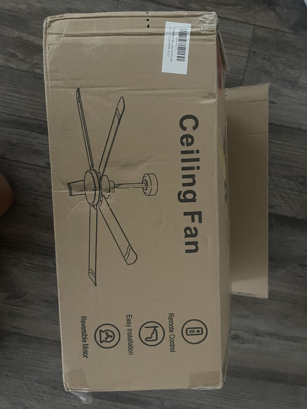 Ohniyou 72'' Industrial Ceiling Fan with Light for Patio, Garage, Black customer photo 1
