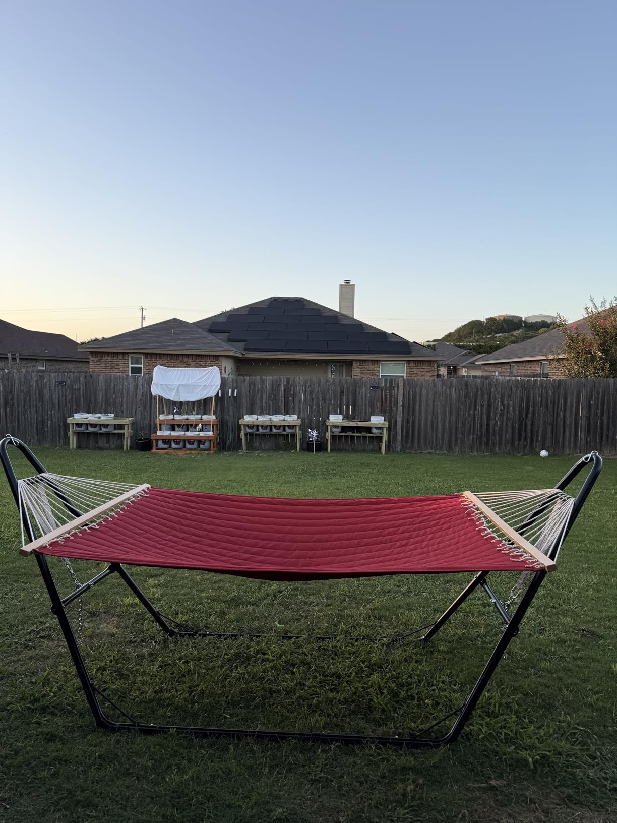 Durable Heavy Duty Steel Hammock Stand for Outside, 550LBS Capacity customer photo 1