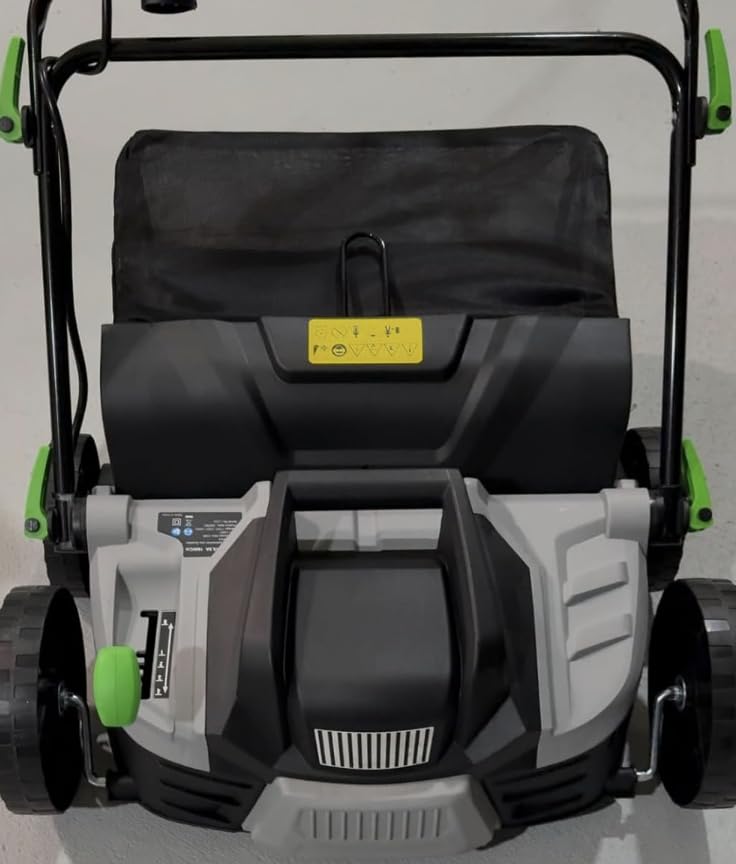 TIECTOWN 16-Inch 15.5 Amp 2-in-1 Electric Dethatcher and Scarifier with 14.5-Gallon Collection Bag, Lawn Dethatcher with 5-Position Depth Adjustment, Blade Replacement Without Tool - Orange customer photo 1