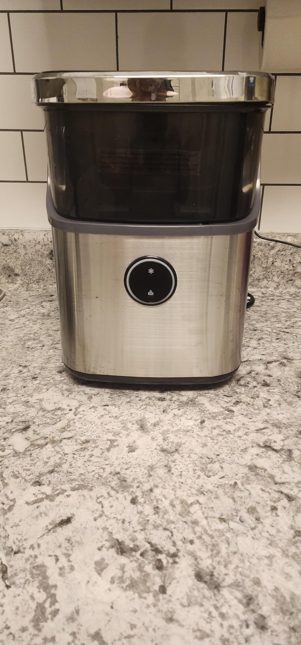Silonn Nugget Ice Maker Countertop - 44lbs/24h Crushed/Pebble Ice Machine, Front Pull-Out Water Tank & Removable Basket, Stainless Steel Finish for Home Kitchen customer photo 2