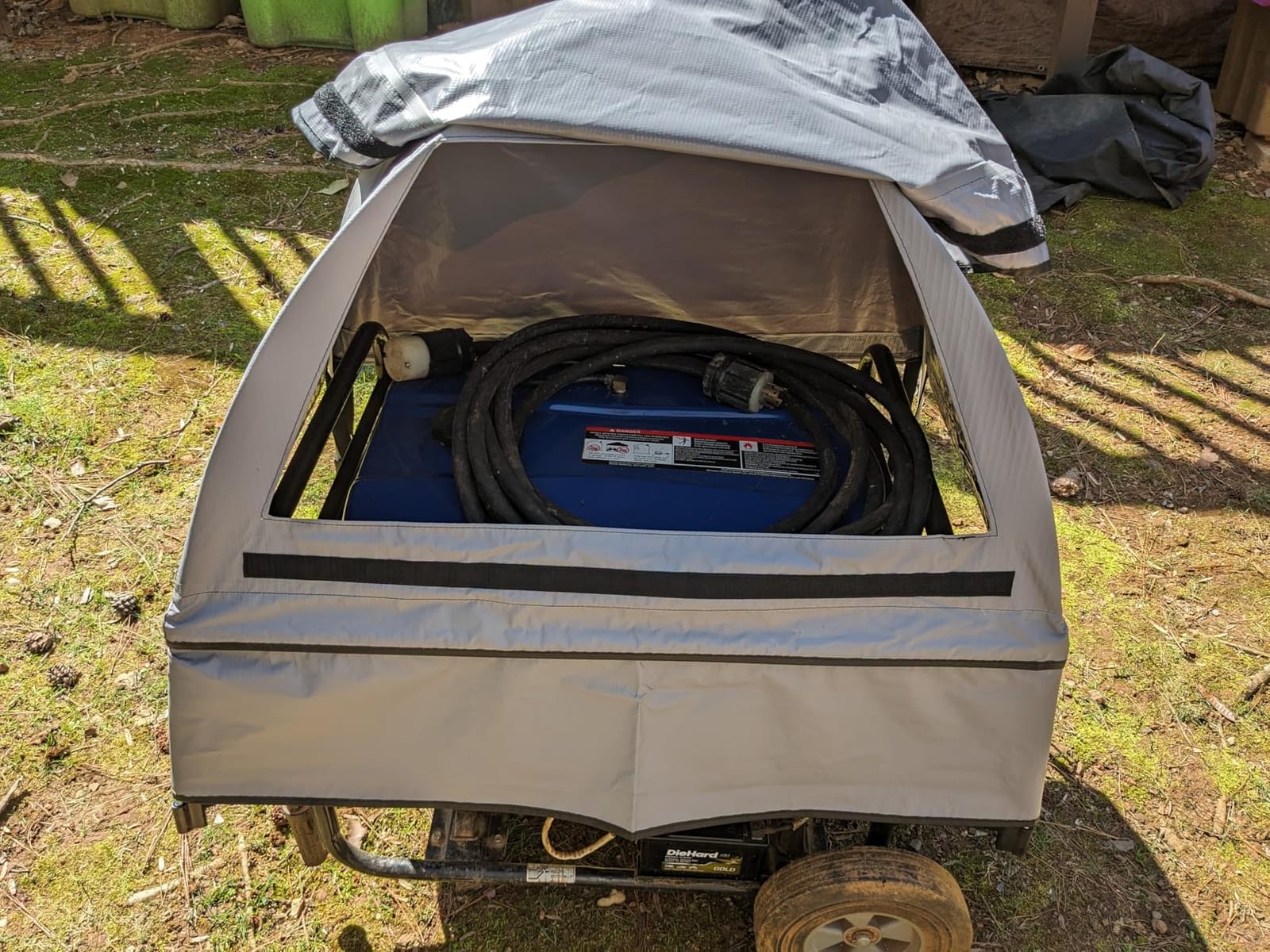 GenTent Universal Open Frame Generator Tent, Gray, Original - Standard customer photo 1