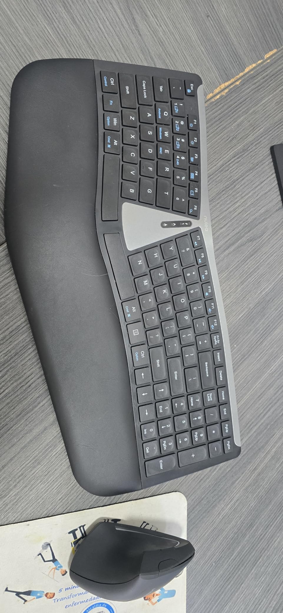 Nulea Ergonomic Split Wireless Keyboard with Cushioned Wrist Rest customer photo 1