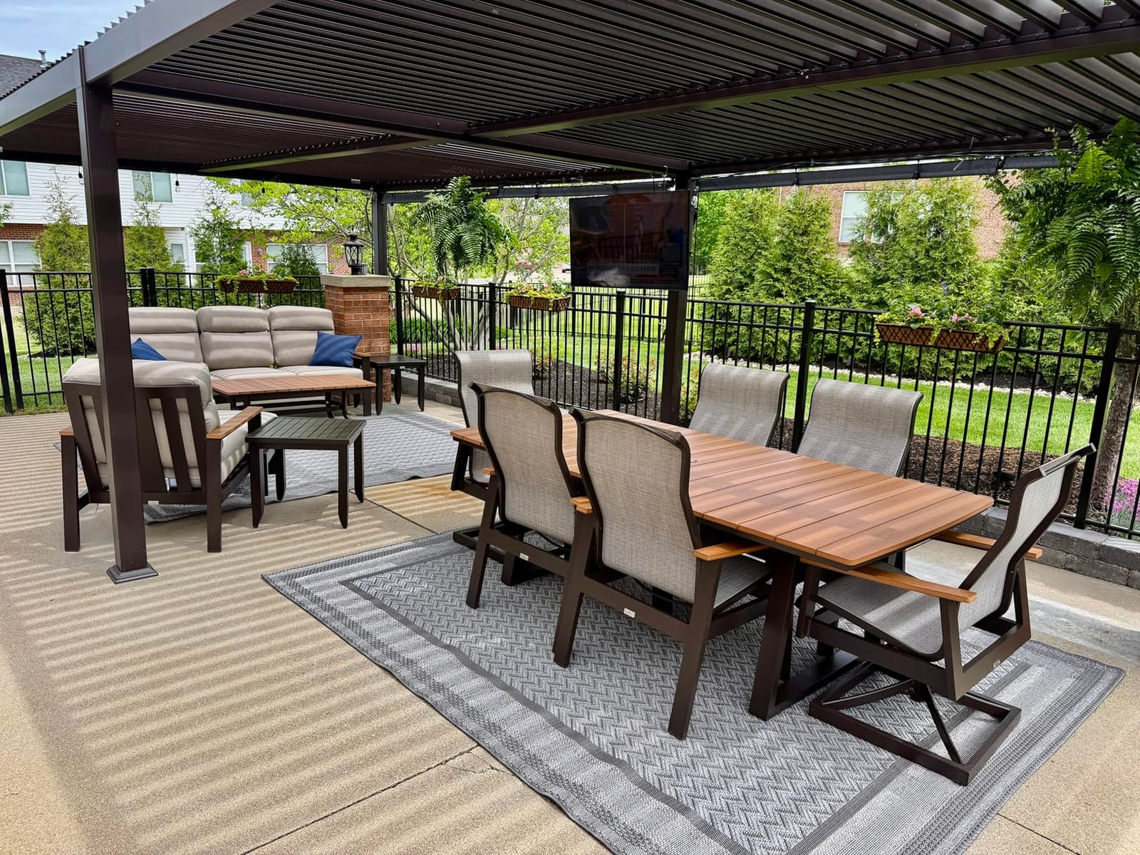 PURPLE LEAF Outdoor Louvered Pergola 10' x 12' Aluminum with LED Bronze customer photo 1