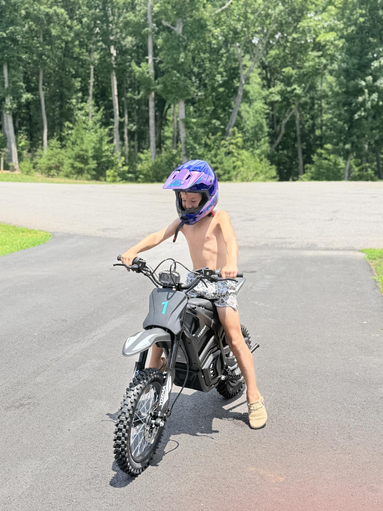 Yozma IN10 Electric Dirt Bike, 40MPH 2600W Off Road Electric Motorcycle | 48V Removable Battery Ebike, Dual Hydraulic Suspension& Brakes, Mountain Off Road, Midnight Black customer photo 1