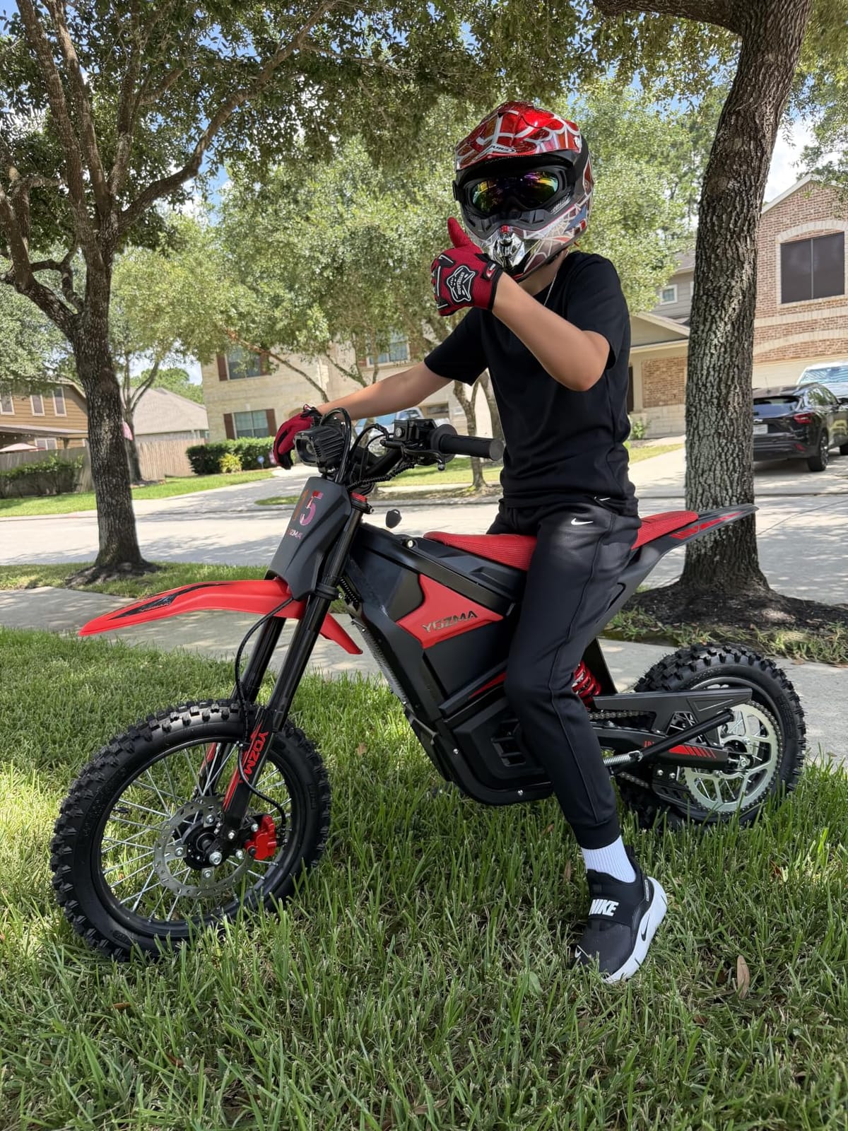 Yozma IN10 Electric Dirt Bike, 40MPH 2600W Off Road Electric Motorcycle | 48V Removable Battery Ebike, Dual Hydraulic Suspension& Brakes, Mountain Off Road, Midnight Black customer photo 2