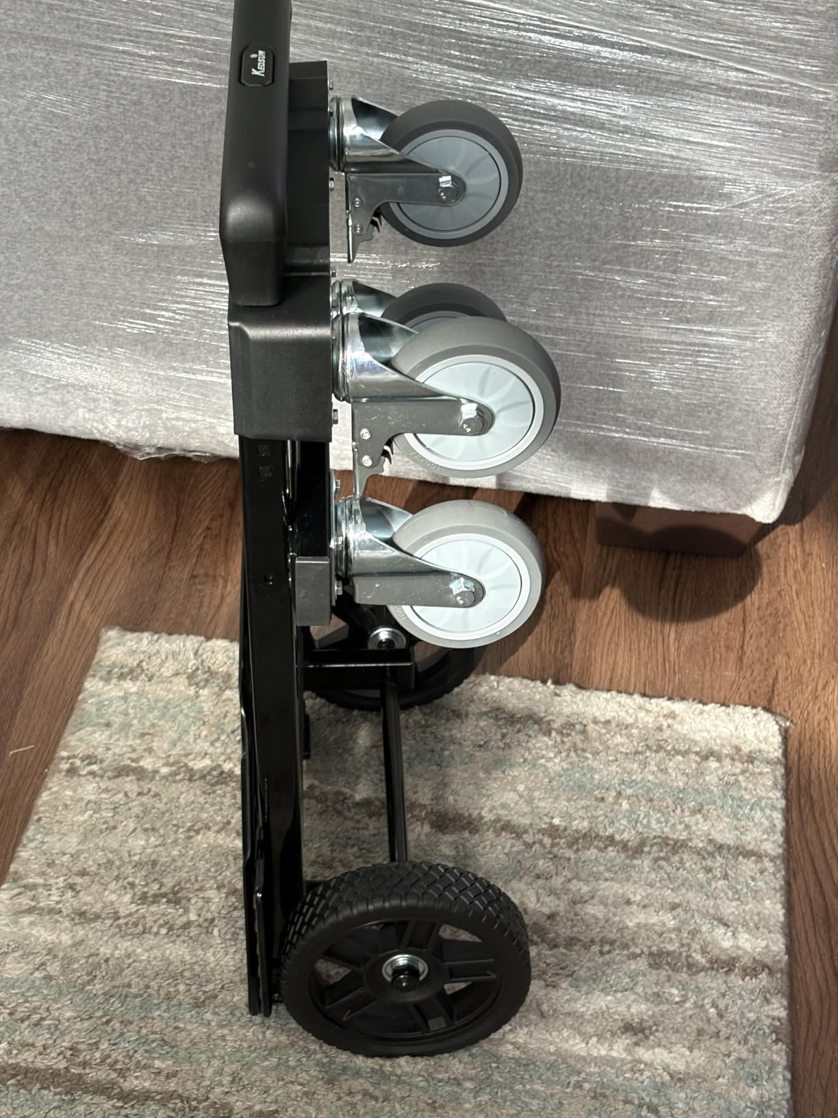 SIMPLI-Magic 2-in-1 Convertible Hand Truck & Dolly - 800 lb Capacity Heavy Duty Folding Platform Cart with Rubber Wheels for Moving Boxes, Furniture & Appliances customer photo 1