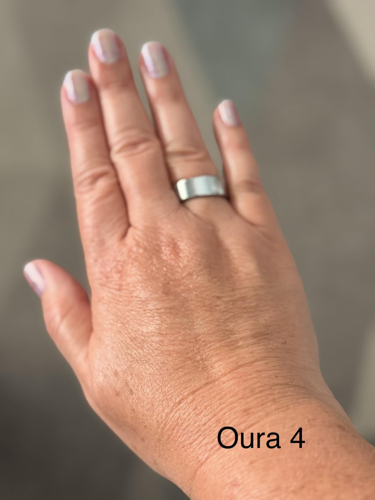 Oura Ring 5 Smart Wearable - Silver - Size 8 - Fitness & Sleep Tracker customer photo 1