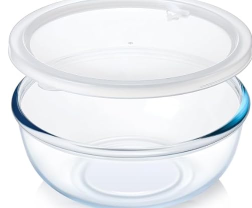 Large Glass Mixing Bowl with Lid for Sourdough Bread Making customer photo 1